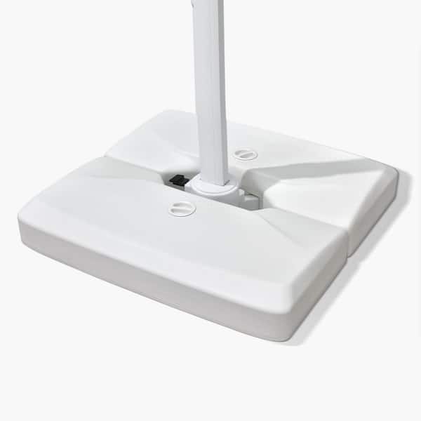 Square 3D Surface Fashionable Sand/Water Filled Patio Umbrella Base in White