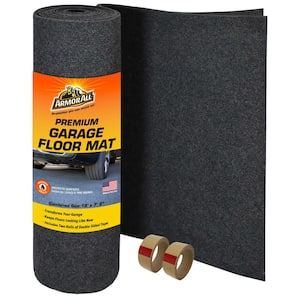 7 ft. 6 in. W x 19 ft. L (Combined Size) Charcoal Grey Commercial/Residential Polyester Garage Flooring Rolls