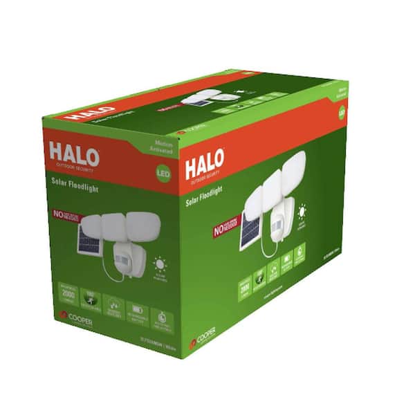 SLFS 180-Degree White Motion Activated Outdoor Integrated LED Flood Light 2267 Lumens