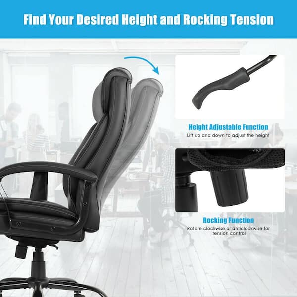 Halifax North America 6 Vibrating Massage 46 High Office Chair | Mathis Home