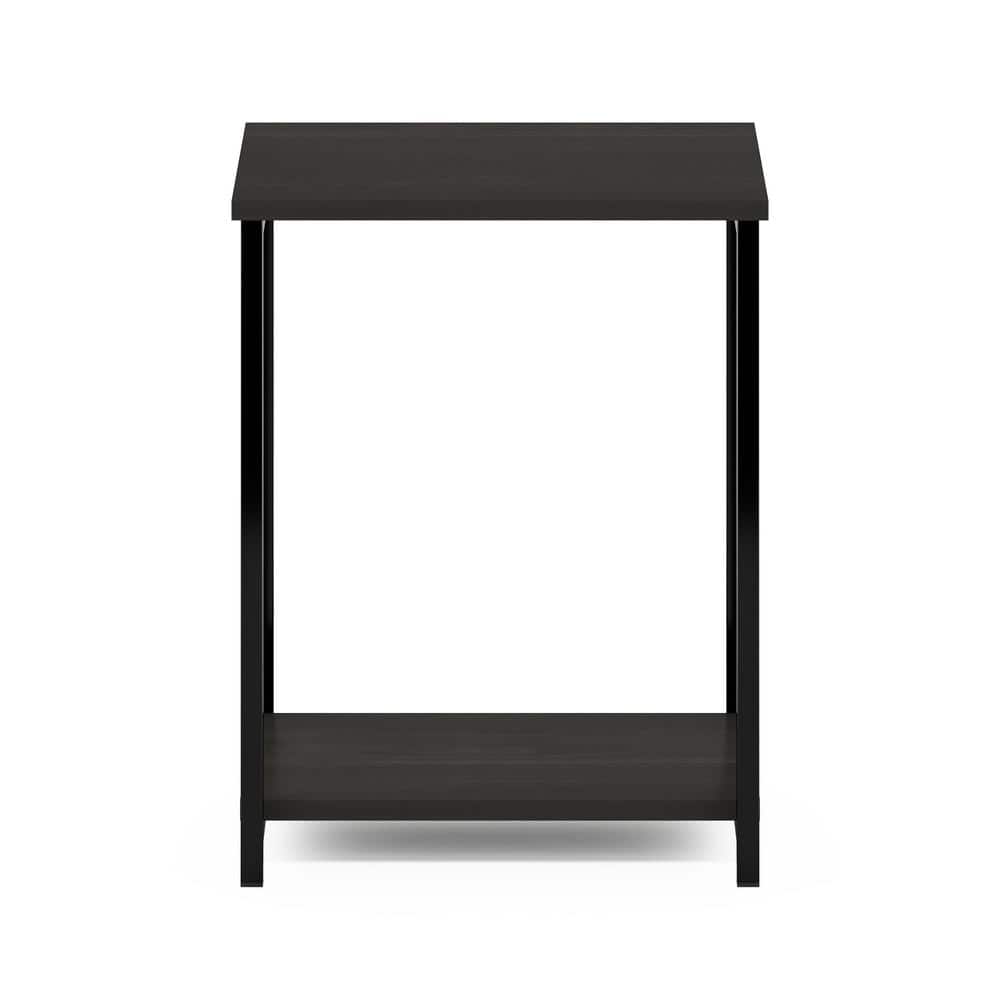 Simplistic 15.2 in. Espresso Rectangle Wood End Table with Industrial Metal Frame - thumbnail 10