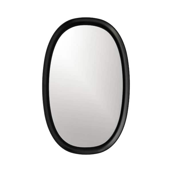 Unbranded Modern Oval Mirror, Matte Black 24 in. x 38 in.