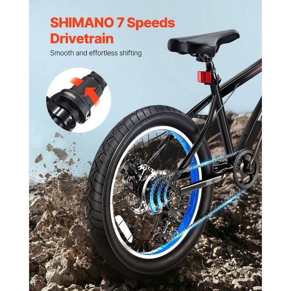 SKYSHALO Mountain Bike, 20 in. MTB Bicycle with 7 Speeds SHIMANO