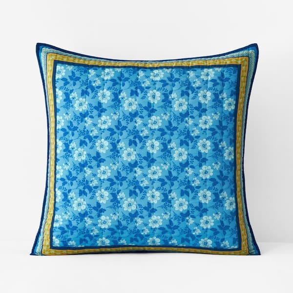 The Company Store Joyful Bloom Quilted Multi-Colored Cotton Euro Sham