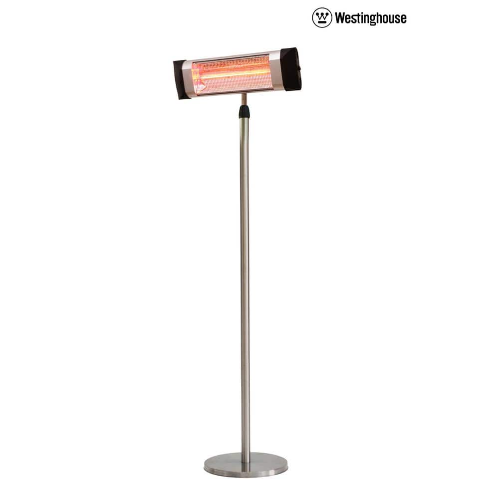 Silver Infrared Electric Pole Mounted Outdoor Heater with Remote