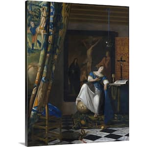 "Allegory of the Catholic Faith" by Johannes (1632-1675) Vermeer Canvas Wall Art