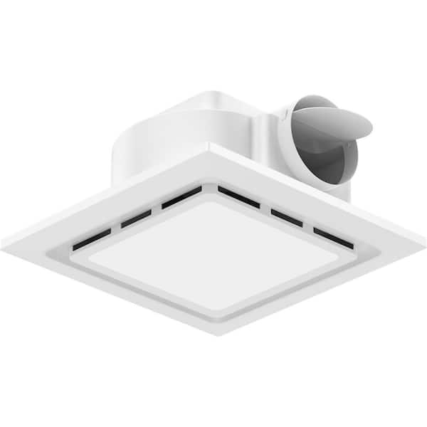 144 CFM Bathroom Exhaust Fan w/ Light, 11.8 in. Ceiling Vent Fan 1.0 Sone Quiet w/ 6500K 1200lm LED, Shower Laundry Room