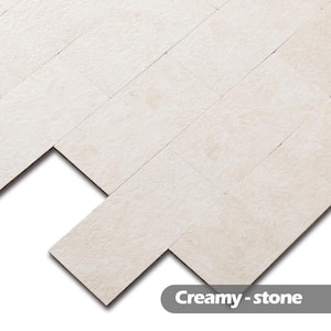 Subway Creamy-Stone 12 in. x 12 in. PVC Peel and Stick Tile (5 sq. ft./5-Sheets)