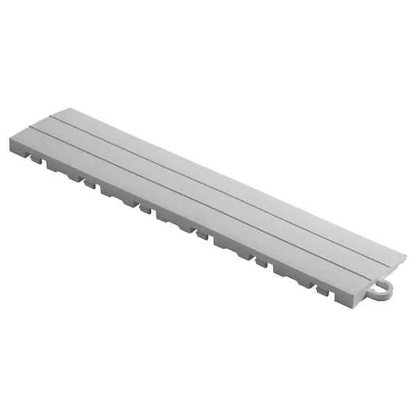Swisstrax 2.75 in. x 12 in. Pearl Silver Pegged Polypropylene Ramp Edging for Diamondtrax Home Modular Flooring (10-Pack)