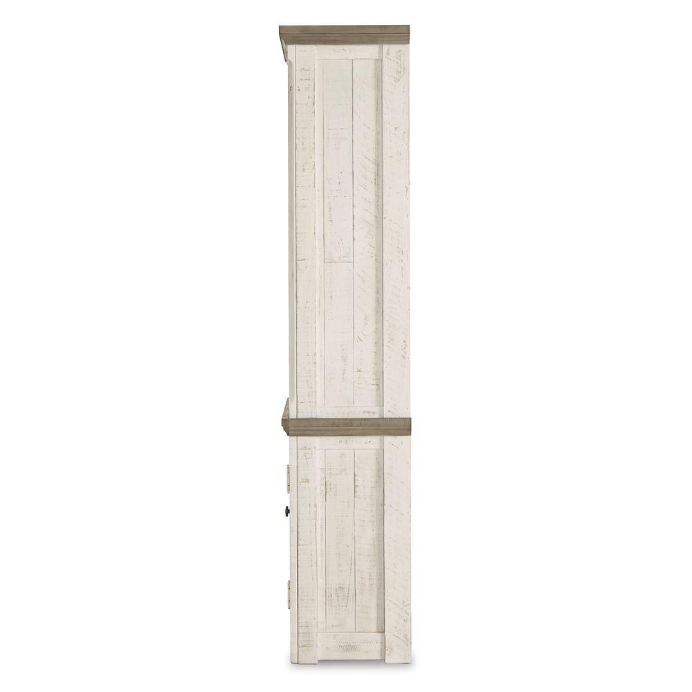 Farmhouse Gray and Vintage White Left Pier Cabinet