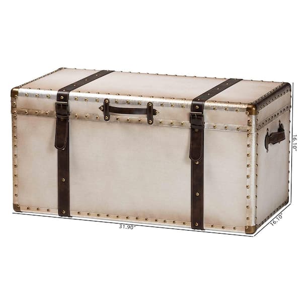 Baxton Studio Nevio Beige Storage Trunk 31.9 in. 253-14073