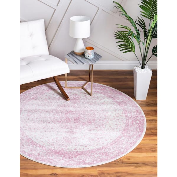 Bromley Midnight Pink 3 ft. Round Area Rug