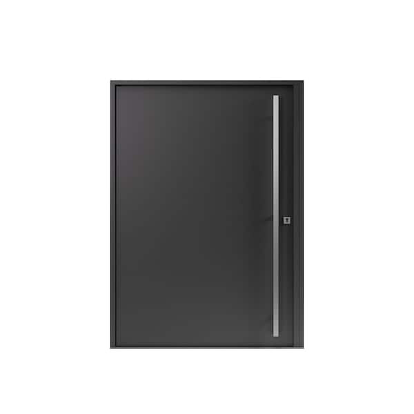 TEZA DOORS Teza 85 Series 48 in. x 80 in. Right Hand Matte Black