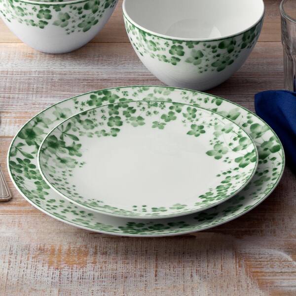 Noritake Bloomington Road 10.5 in. (White and Green) Porcelain