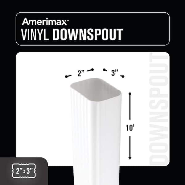 Amerimax Home Products 2 in. x 3 in. x 10 ft. White Vinyl