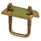 3-3/16 in. Channel to Beam Strut Clamp with U-Bolt - Gold Galvanized (Strut Fitting)