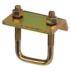 3-3/16 in. Channel to Beam Strut Clamp with U-Bolt - Gold Galvanized (Strut Fitting)