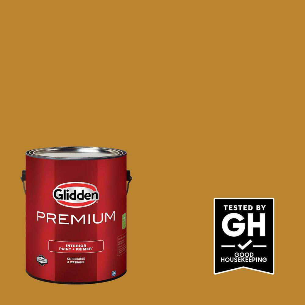 Glidden Premium 1 gal. PPG1208-7 Gothic Gold Satin Interior