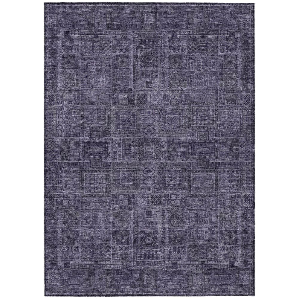 Chantille Machine Washable Indoor/Outdoor Abstract ACN2805 Eggplant 8 ft. x 10 ft. Area Rug price history on PriceWatchPro