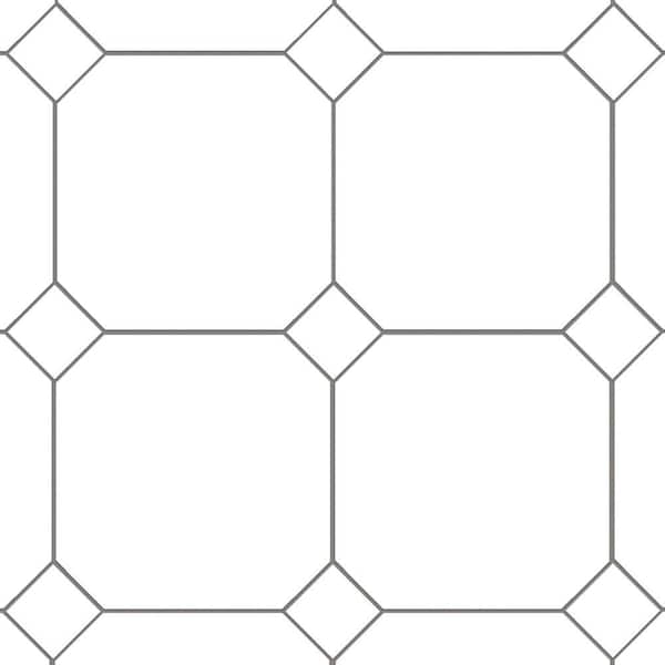 Monocolor Octagon Alaska with Taco Alaska 12 in. x 12 in. Ceramic Floor and Wall Tile (10.6 sq. ft. /Case)