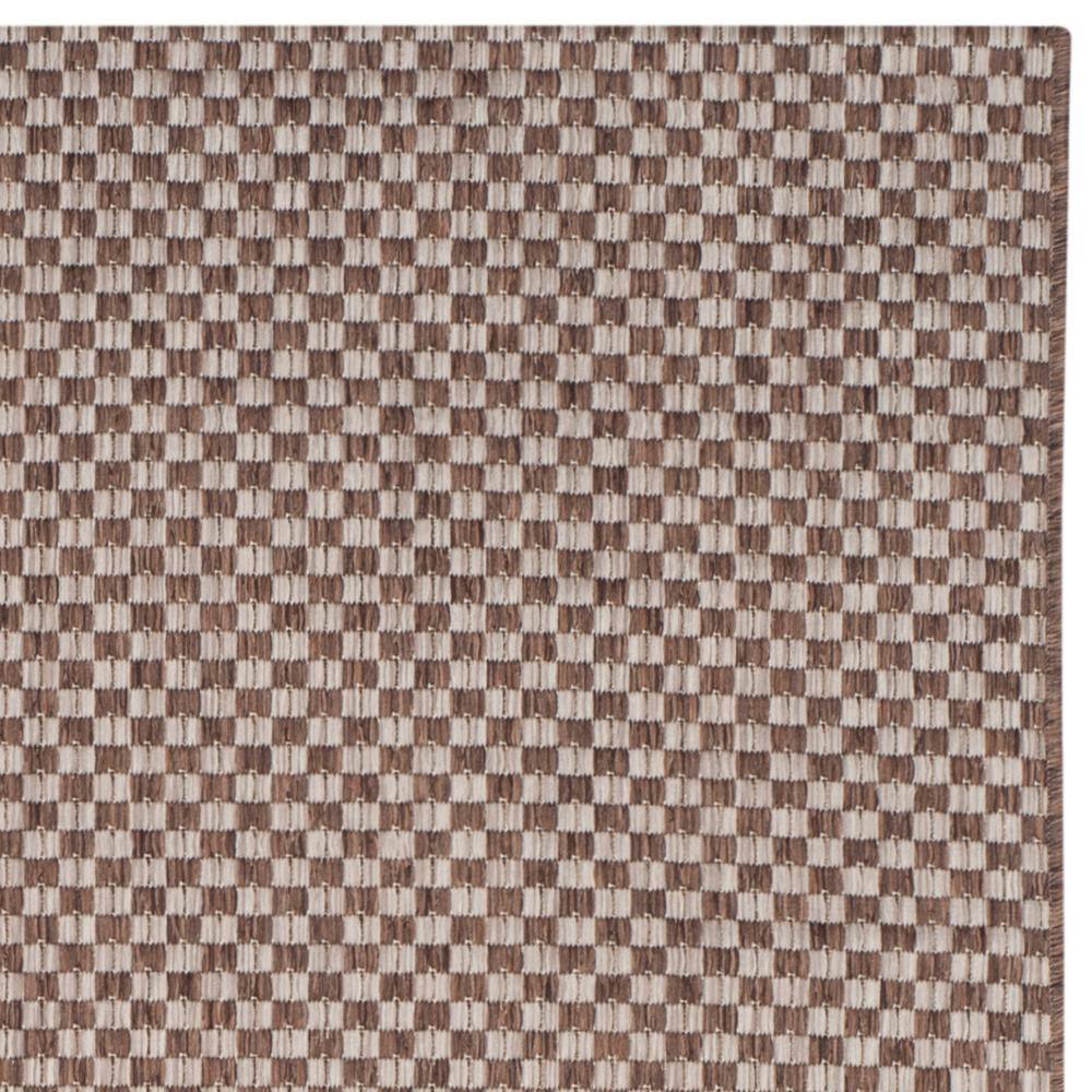 Blair Light Brown and Grey Square Indoor/Outdoor Rug