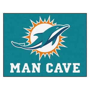 Miami Dolphins Teal Man Cave 3 ft. x 4 ft. Area Rug