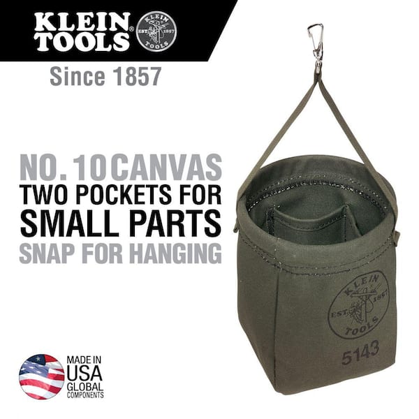 6.5 in. Canvas Tapered Bottom Tool Bag