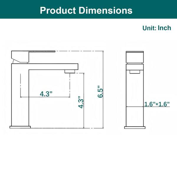 Maincraft Lidbury Single Handle Low-Arc Single Hole Bathroom Sink
