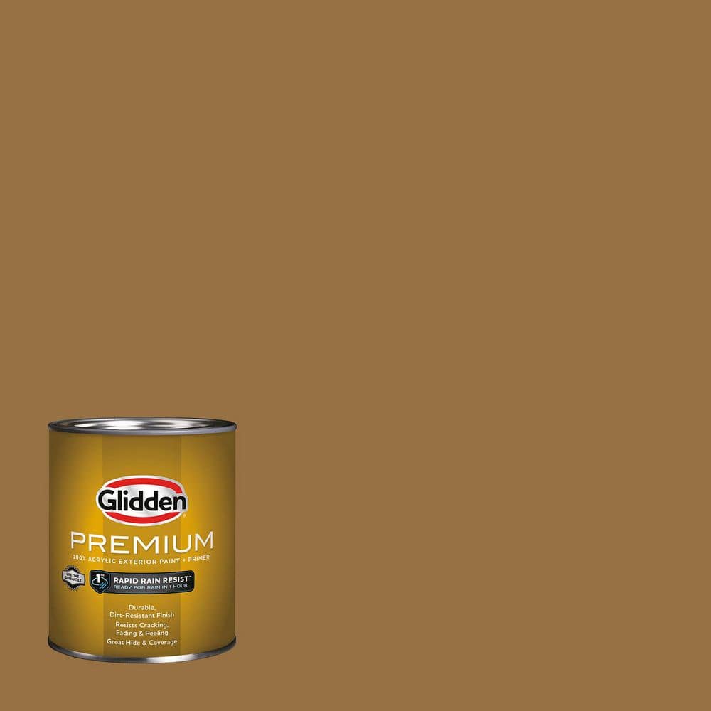 caramel♡ Glidden Premium 1 qt. PPG1087-7 Chewy Caramel Flat/Matte Exterior