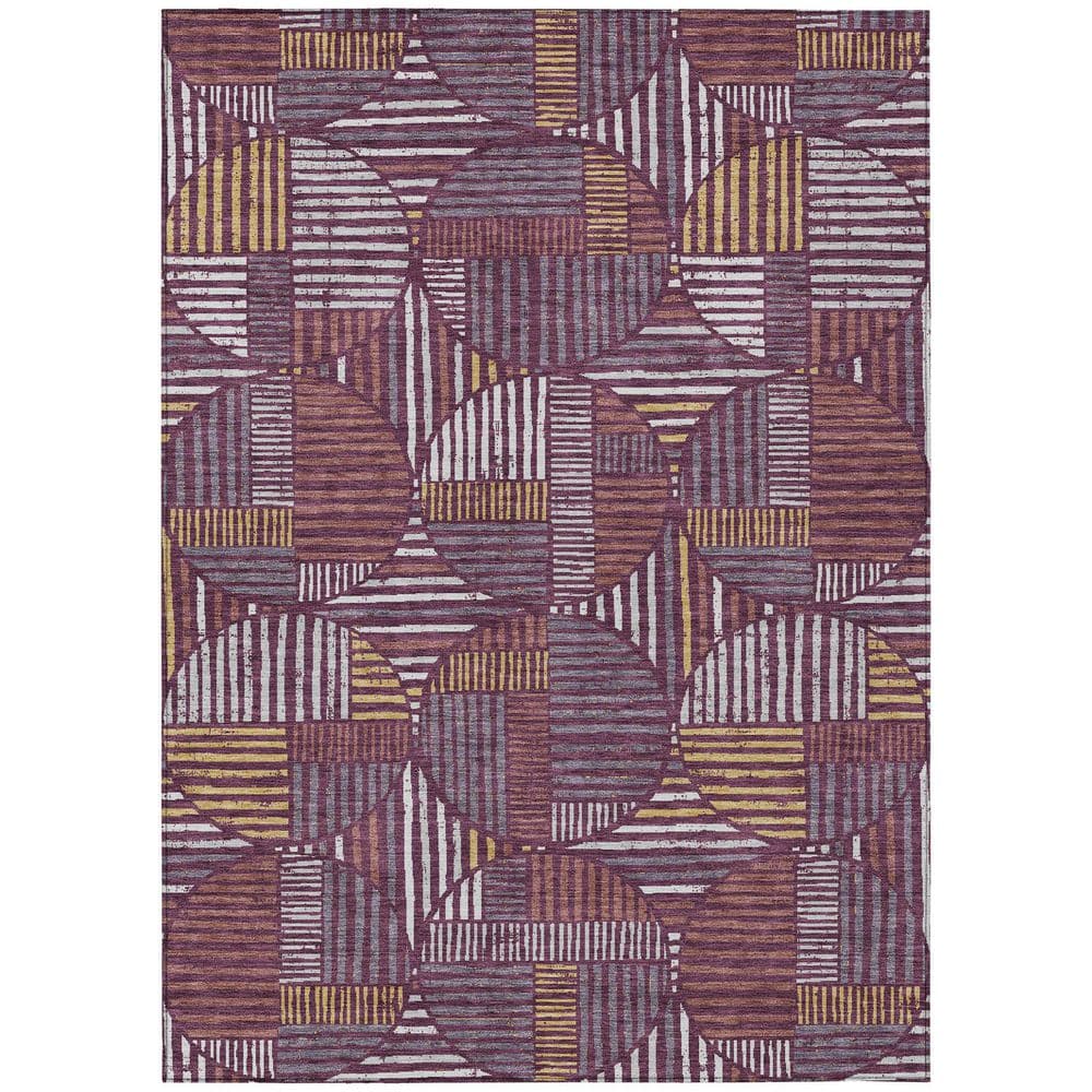 Chantille Machine Washable Indoor/Outdoor Abstract ACN2700 Eggplant 3 ft. x 5 ft. Area Rug price history on PriceWatchPro