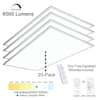 eSenLite 2 ft. x 4 ft. Integrated LED Panel Light Troffer Backlit 6500LM  630W Equivalent White Dim CCT Color Changeable (8-PC) EEBPTL2450W-RC-8 -  The