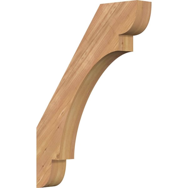 Ekena Millwork 3 1/2"W x 22"D x 30"H Olympic Smooth Knee Brace, Western Red Cedar