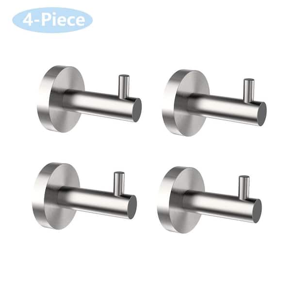 ATKING Bath 4 Pack Knob-Hook Robe/Towel Hook Wall Mounted Clothes Hooks in Brushed Nickel