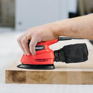 120-Volt Red Electric Hand Sanders for Wood - 15-Amp Corded Mouse Detail Sander with Dust Collection System