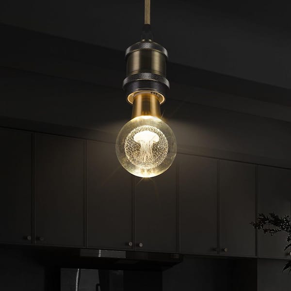 5-Watt Equivalent Jellyfish Globe Shaped E26/27 Crystal LED Light Bulb in Warm White (1-Pack)