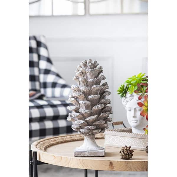 My Texas House, Brown Natural Pinecone Set Tabletop Decoration, 3 Count, 7