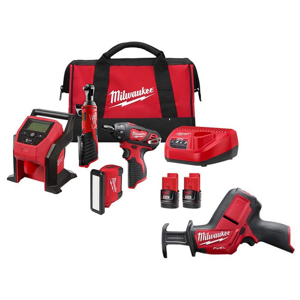 Milwaukee M12 FUEL 12-Volt Lithium-Ion Brushless Cordless Combo Kit with M12 FUEL 12V HACKZALL Reciprocating Saw