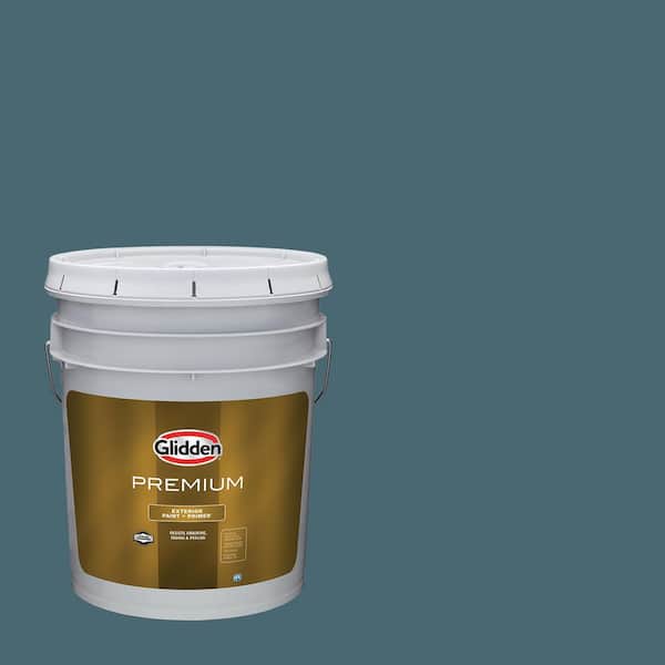 Glidden Premium 5 gal. PPG1149-6 Azalea Leaf Satin Exterior Latex Paint