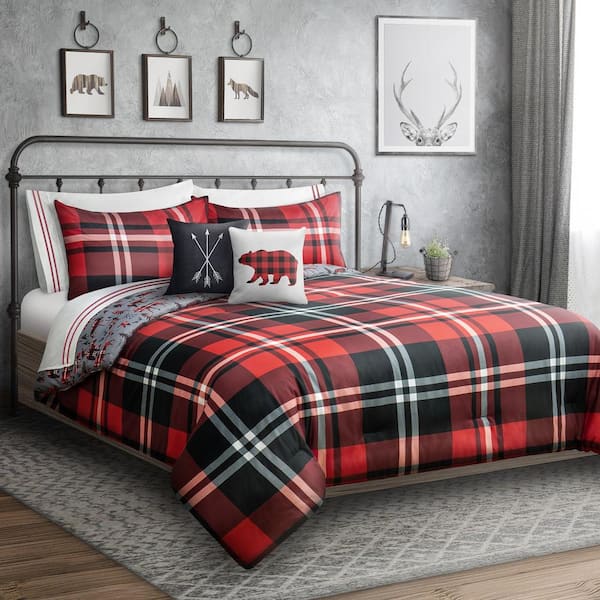 Unbranded Safdie & Co. Multi-Colored Plaid King Polyester Comforter Only