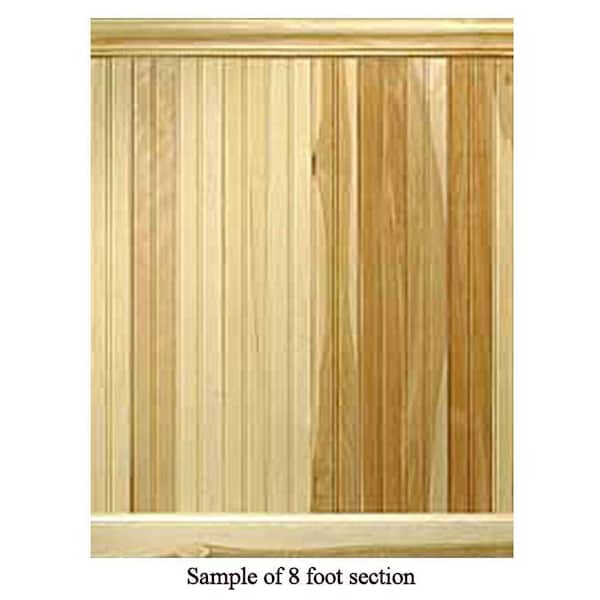 HOUSE OF FARA 8 Linear ft. Hickory Tongue and Groove Wainscot Paneling-DISCONTINUED