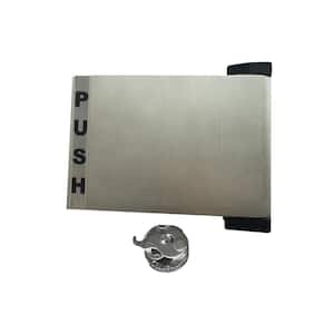Aluminum Finish Commercial Push Pull Handle with Cam Plug - Left Handed