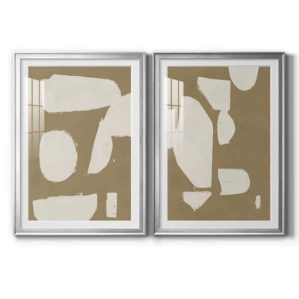 Wexford Home Chunky Abstract I by Wexford Homes 2 Pieces Framed Abstract Paper Art Print 26.5 in. x 36.5 in.