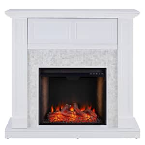 Lester Alexa-Enabled Smart 46 in. Electric Fireplace in White