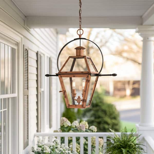 Quoizel Rue De Royal 2-Light Copper Outdoor Pendant Light RO1911AC