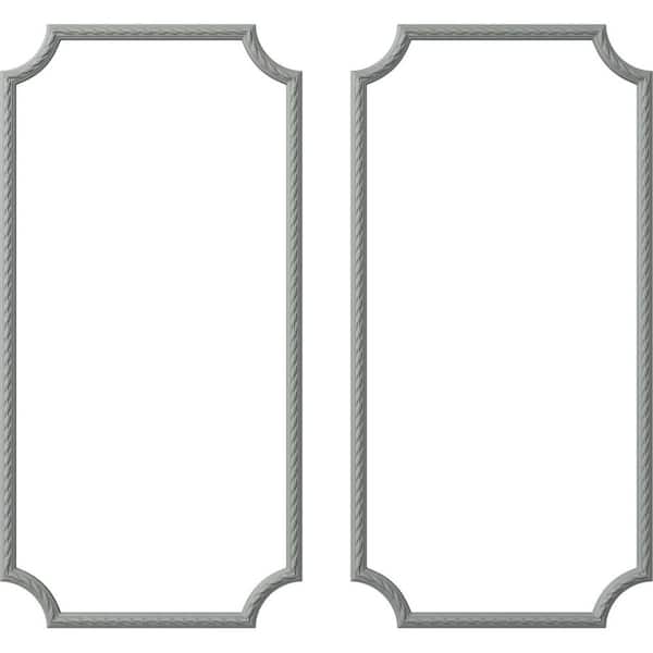 Ekena Millwork 13.35 Sq. Ft. Unfinished Polyurethane Reeded Acanthus Leaf Panel Moulding Kit (Double Panel)