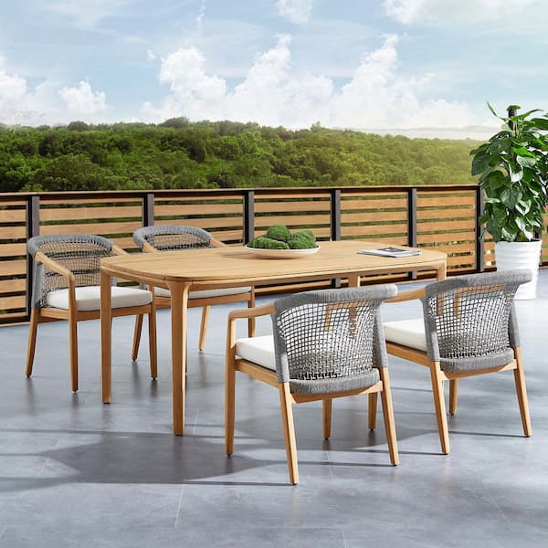 Riverdale 5-Piece Aluminum Outdoor Serving Bar Set with Cushions