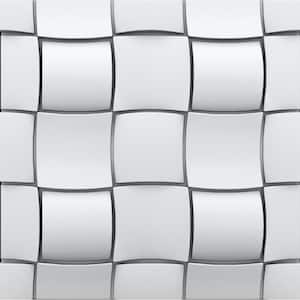 Rubik 3/4 in. x 2 ft. x 2 ft. Plain White Seamless Foam Glue-Up 3D Wall Panels (12-Pack) 48 sq. ft./case