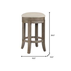 Hillburn Portabello Brown Backless Swivel Counter stool