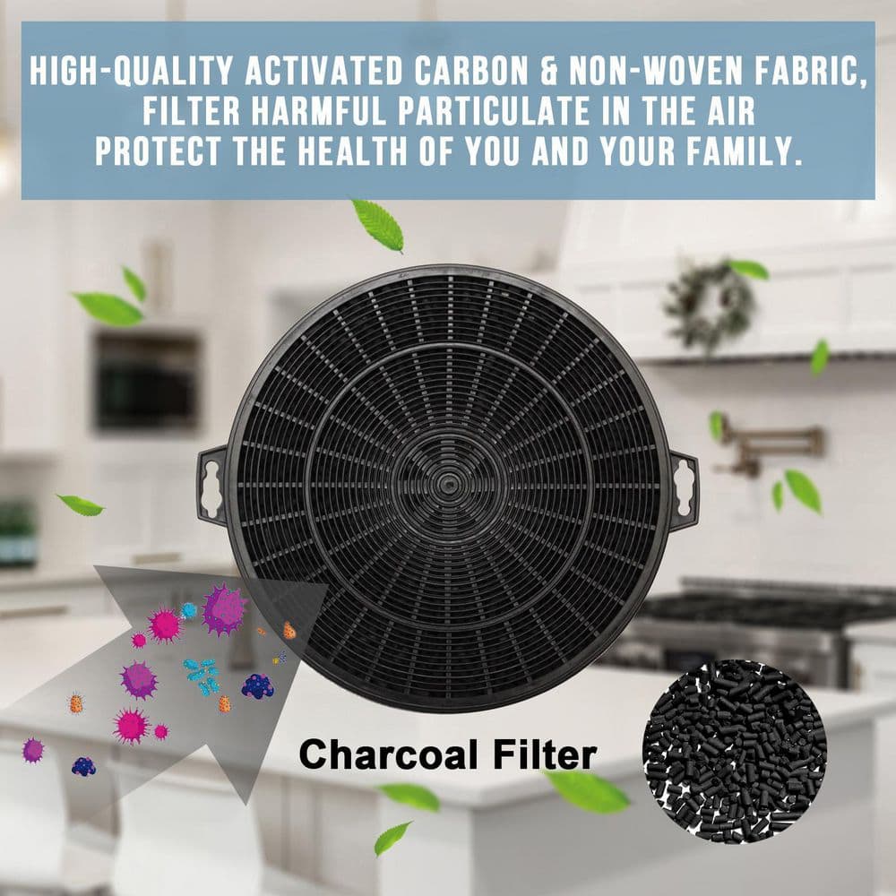 Nauxus 36" Stainless Steel Insert Range Hood with Charcoal Filter
