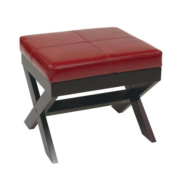 OSPdesigns X-Leg Square Bench in Red